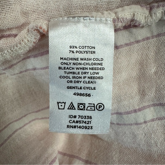 LOFT Plus cotton blend striped pink and white sleeveless top 24/26 - Picture 12 of 12